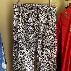 Urban outfitters Leopard Print Lounge Pants - Cream, Black & Brown